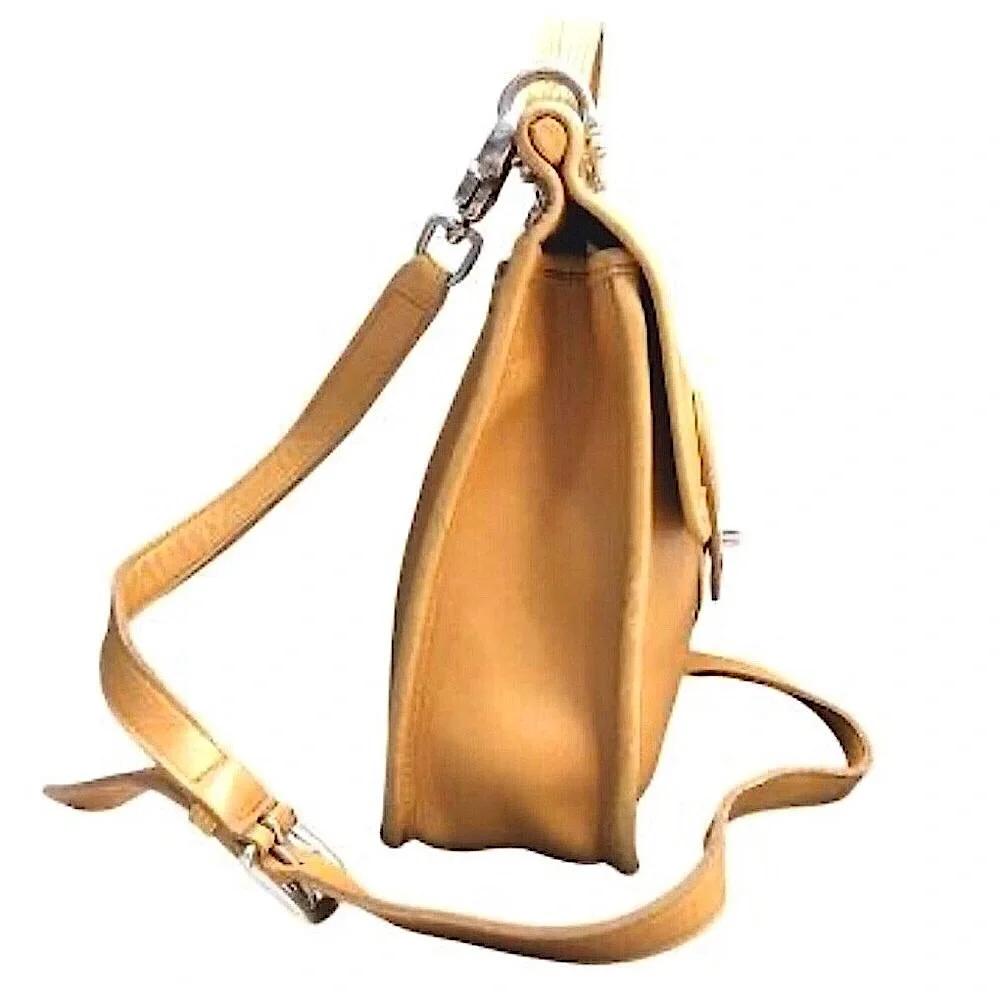 Vintage COACH WILLIS Camel Glove Tanned Leather Turn Lock Crossbody Bag 9927 USA - Picture 5 of 15